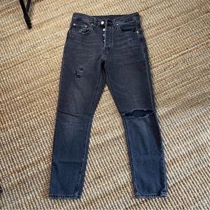 Levi’s 501 Skinny ripped jeans, W26 L28